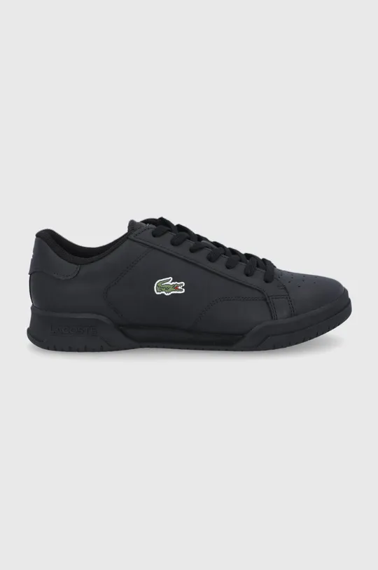 czarny Lacoste Buty skórzane Twin Serve 741SMA0018 Męski