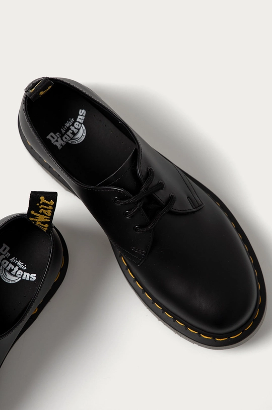 black Dr. Martens leather shoes 1461 Iced