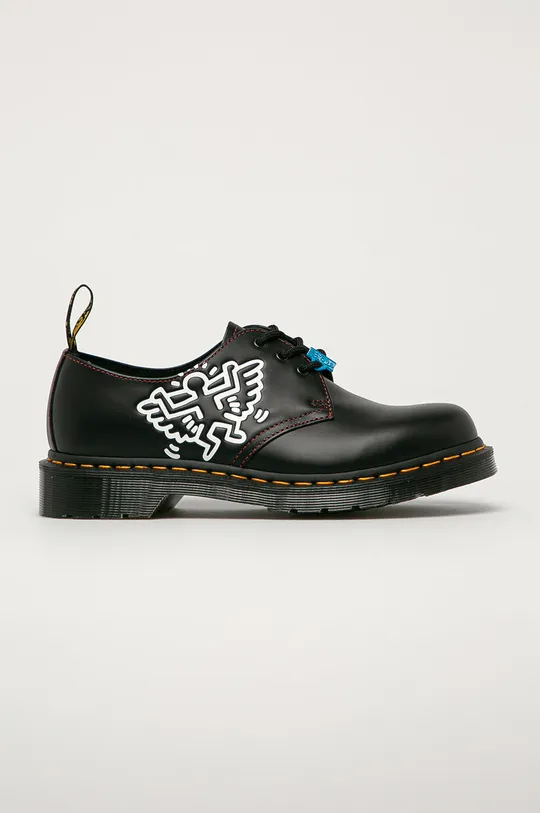fekete Dr. Martens - Bőr félcipő x Keith Haring Uniszex