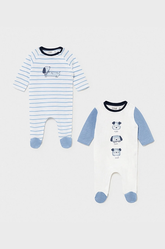 modrá Mayoral Newborn - Overal pre bábätká 55-86 cm (2-pak) Chlapčenský