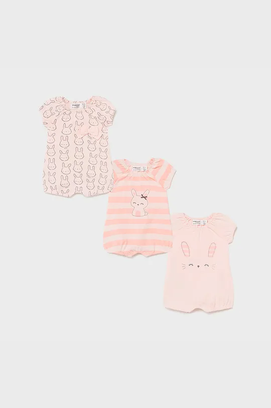 ροζ Mayoral Newborn - Φορμάκι μωρού (3-pack) Για κορίτσια