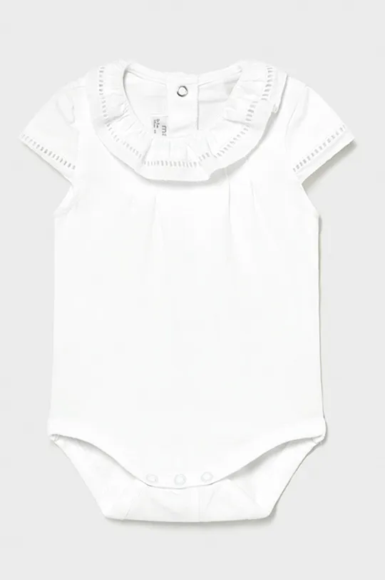 biały Mayoral Newborn - Body niemowlęce Dziewczęcy