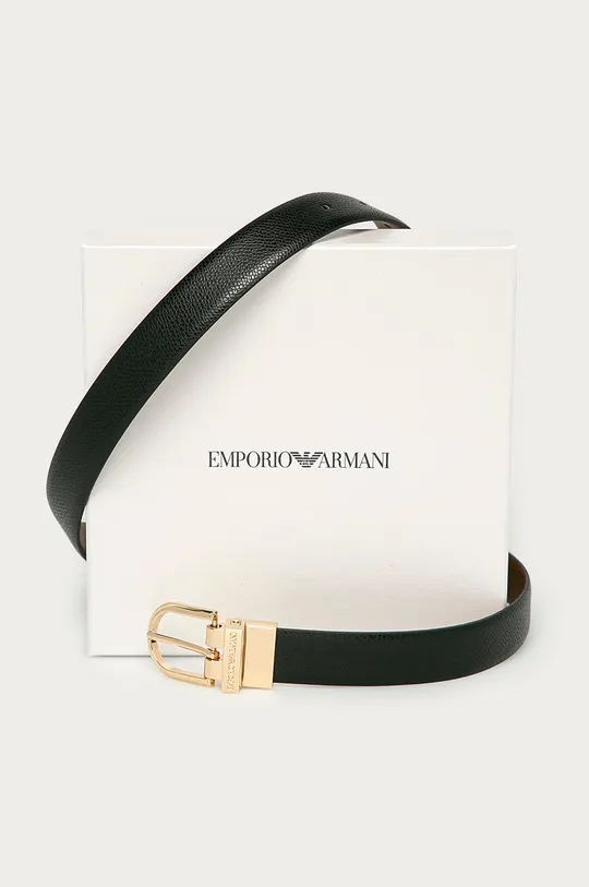 čierna Emporio Armani - Obojstranný kožený opasok