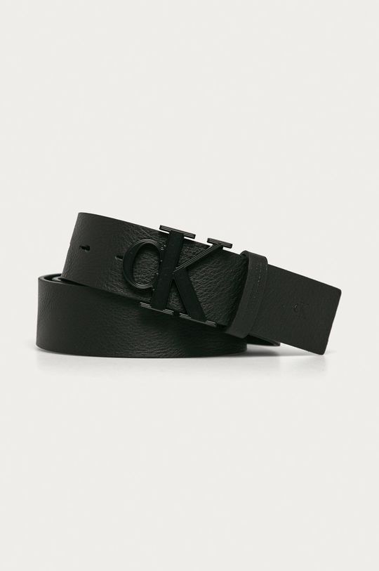 černá Calvin Klein Jeans - Kožený pásek Pánský
