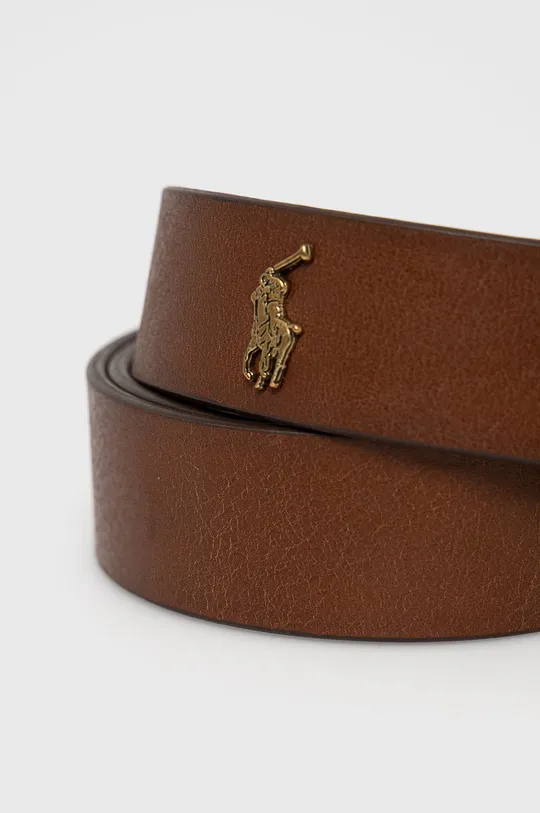 Kožený opasok Polo Ralph Lauren hnedá