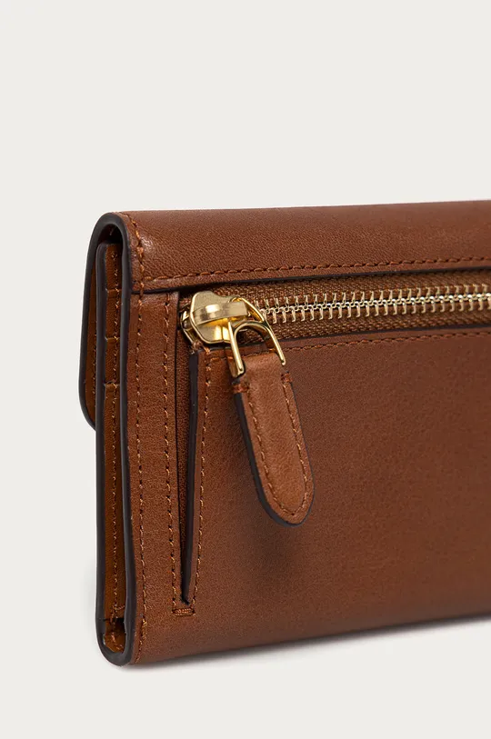 Lauren Ralph Lauren - Kožená peňaženka hnedá