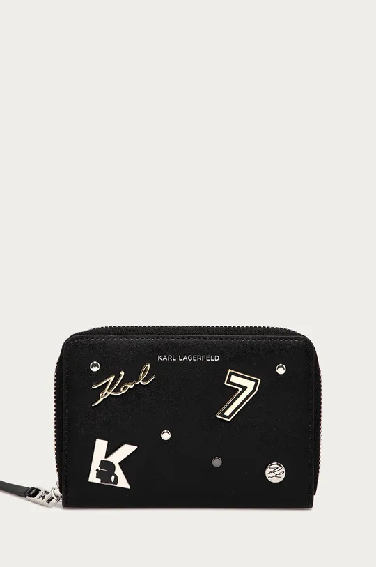 czarny Karl Lagerfeld Portfel skórzany 211W3223 Damski