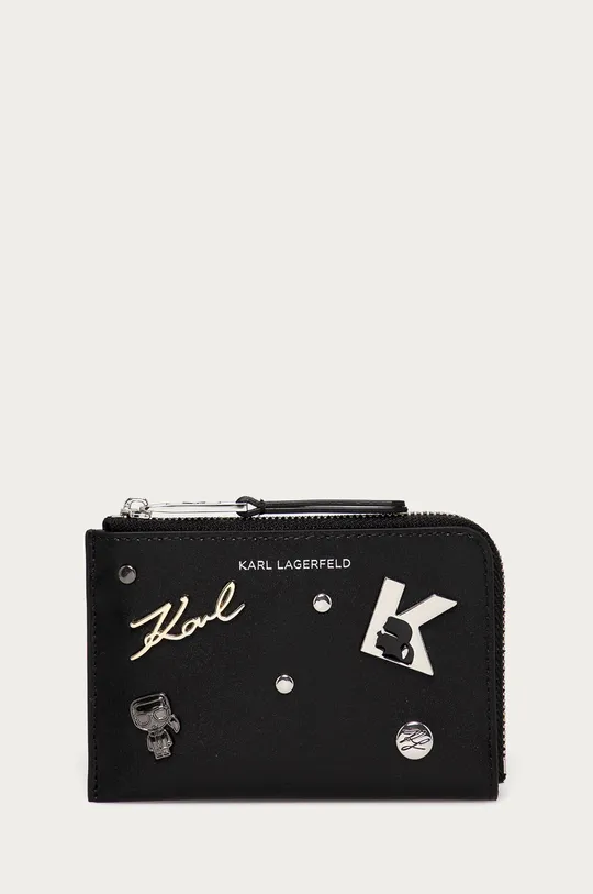 czarny Karl Lagerfeld Portfel skórzany 211W3221 Damski