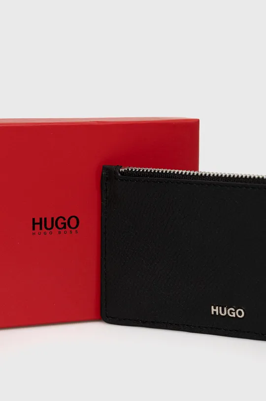 čierna Kožená peňaženka Hugo