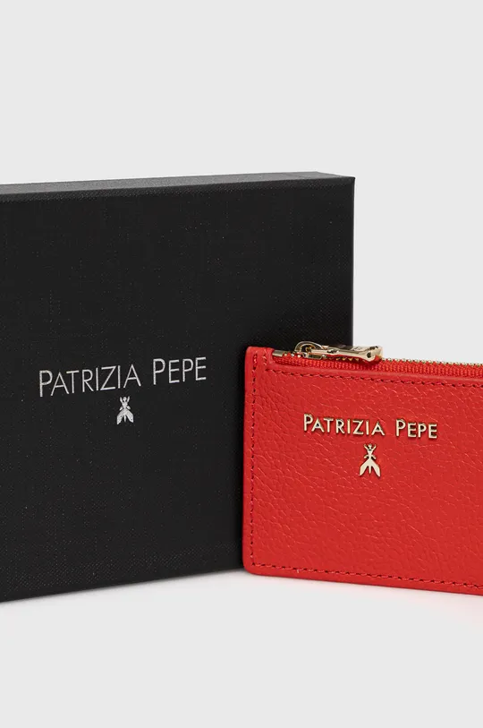 červená Patrizia Pepe - Kožená peňaženka
