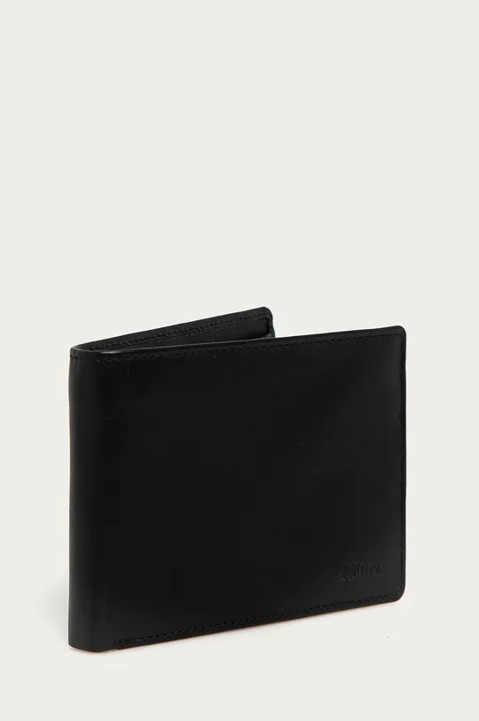 s. Oliver - Kožená peňaženka čierna