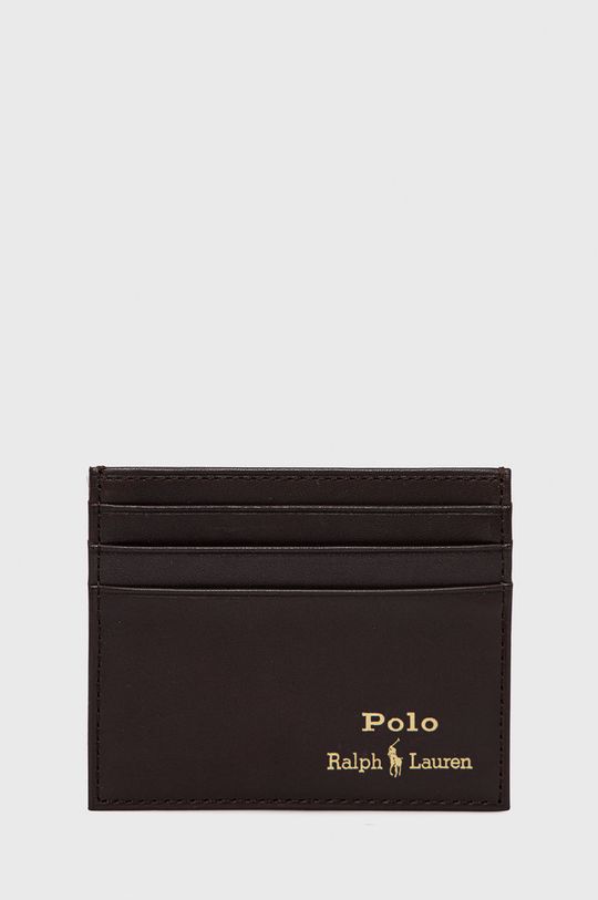 hnedá Kožené puzdro na karty Polo Ralph Lauren Pánsky
