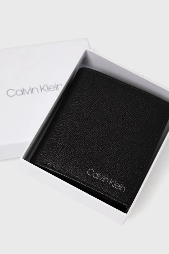 чёрный Кожаный кошелек Calvin Klein
