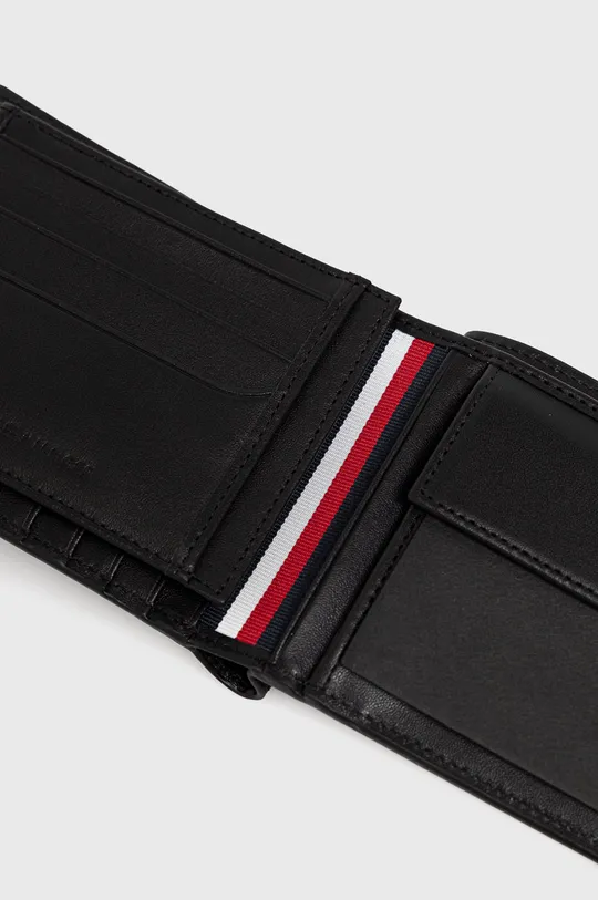 Kožená peňaženka Tommy Hilfiger čierna