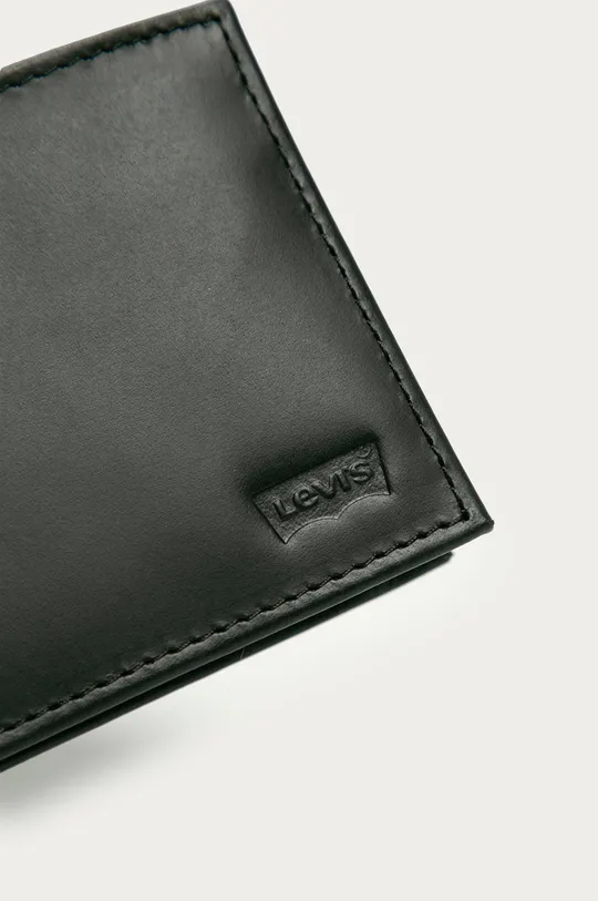 Levi's - Шкіряний гаманець чорний