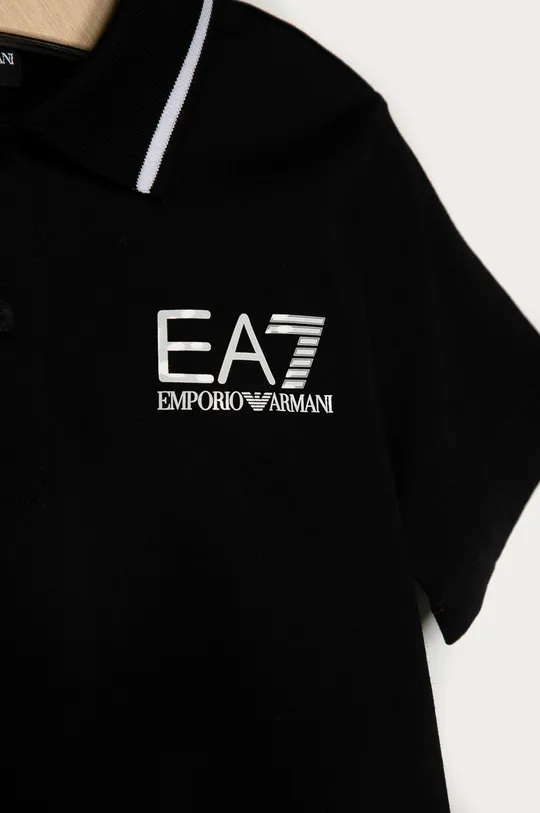 EA7 Emporio Armani - Детское поло 104-164 cm чёрный