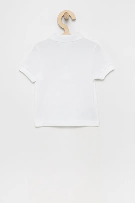 Παιδικά βαμβακερά μπλουζάκια πόλο Lacoste λευκό