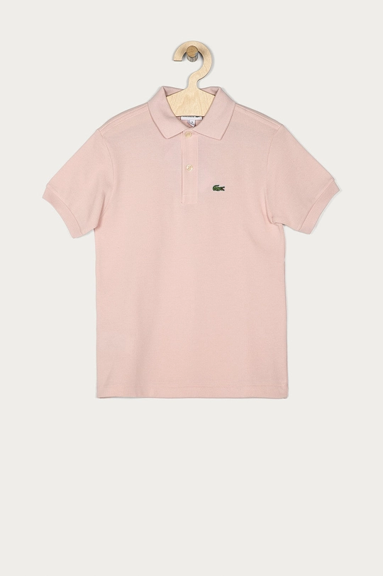 różowy Lacoste polo bawełniane dziecięce Chłopięcy