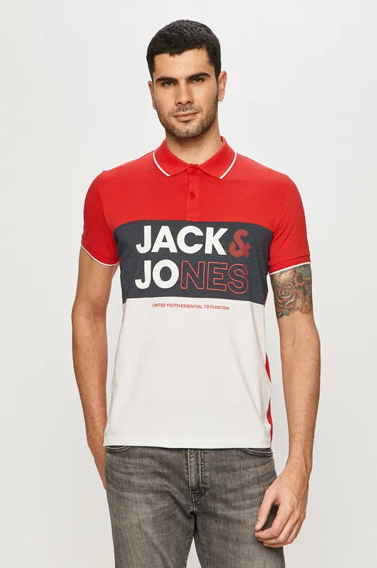 czerwony Jack & Jones - Polo Męski