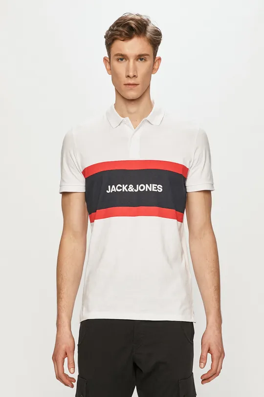biela Jack & Jones - Polo tričko Pánsky