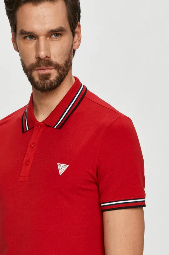 červená Guess - Polo tričko Pánsky