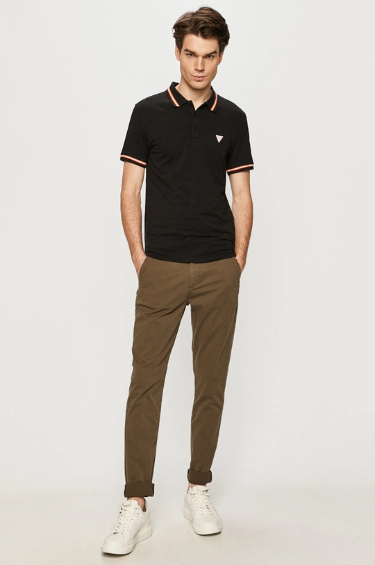 Guess - Polo tričko čierna