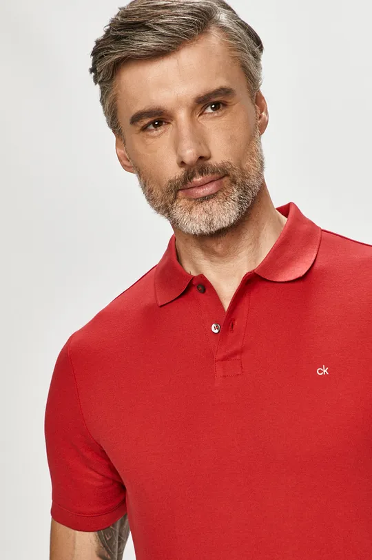 červená Calvin Klein - Polo tričko Pánsky