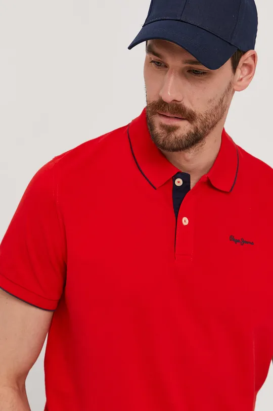 červená Polo tričko Pepe Jeans