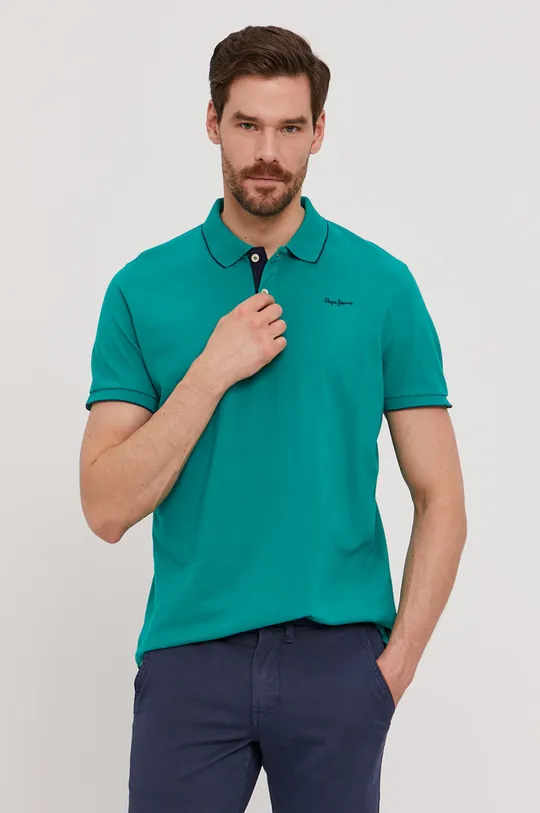 zelená Polo tričko Pepe Jeans Pánsky