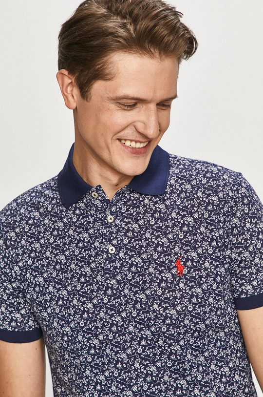 granatowy Polo Ralph Lauren - Polo 710835218001 Męski