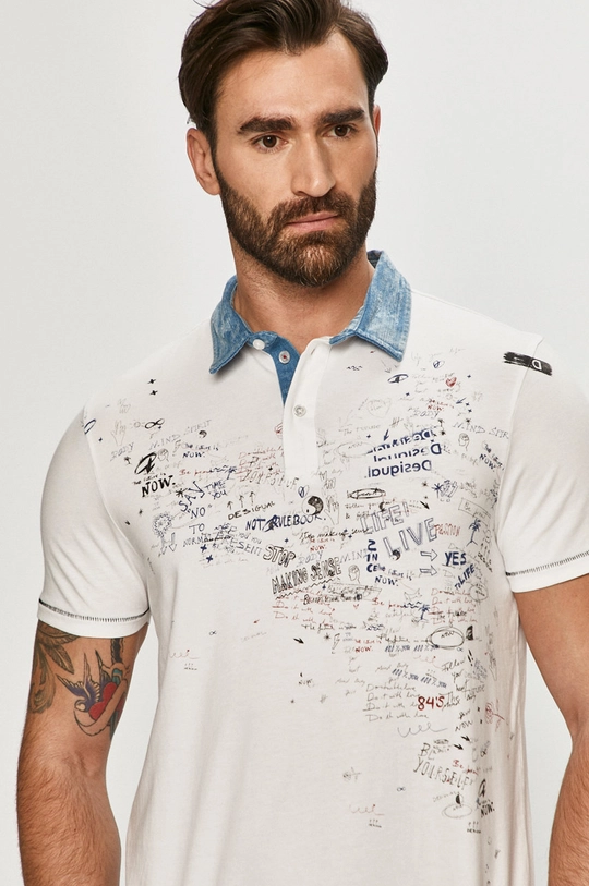 biały Desigual - Polo 21SMLK07