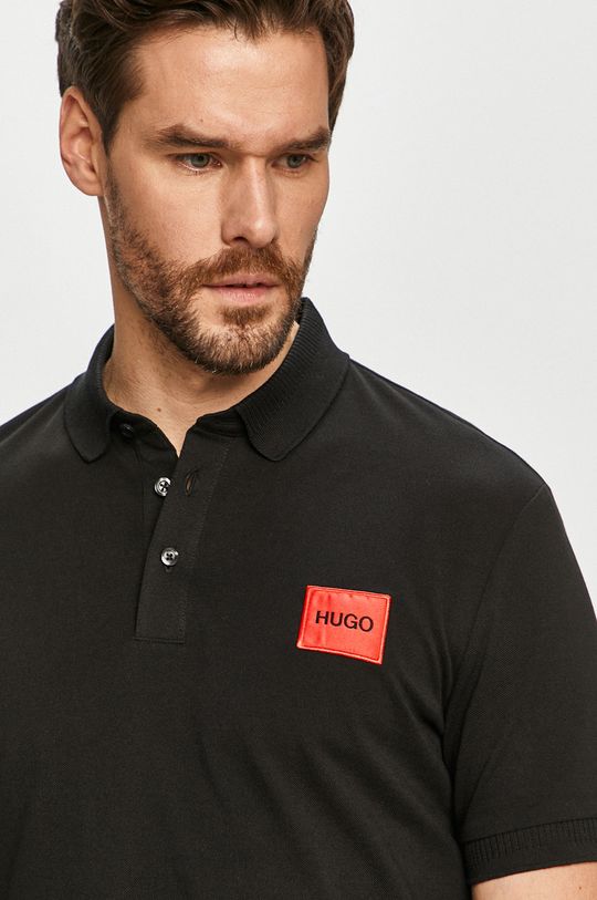 čierna Bavlnené polo tričko Hugo