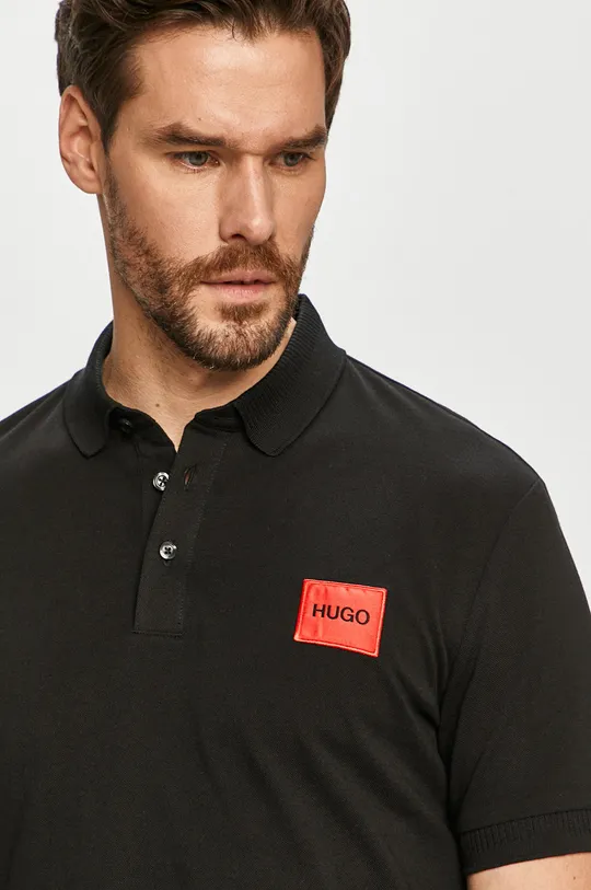 crna Pamučna polo majica Hugo