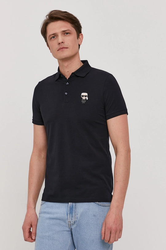 granatowy Karl Lagerfeld Polo 511221.745021 Męski