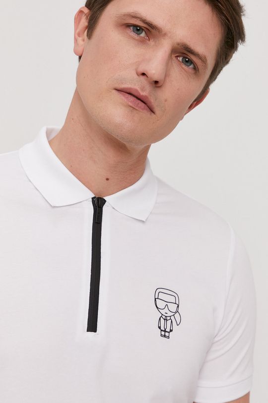 Karl Lagerfeld - Polo tričko biela
