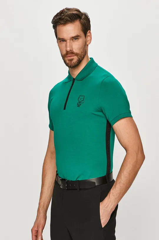 zelená Karl Lagerfeld - Polo tričko Pánsky