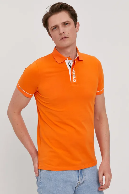 oranžová Polo tričko Karl Lagerfeld Pánsky