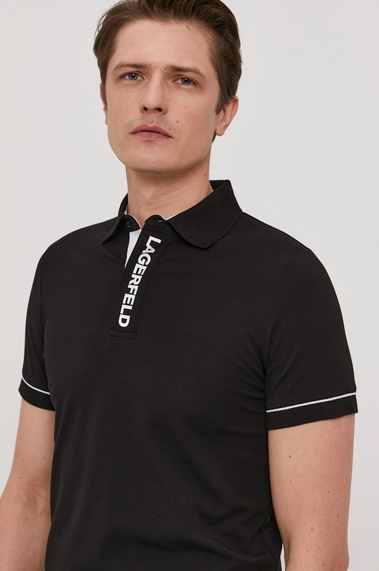 czarny Karl Lagerfeld Polo 511221.745017 Męski