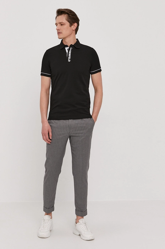 Karl Lagerfeld Polo 511221.745017 czarny