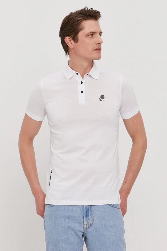 biały Karl Lagerfeld Polo 511230.745025 Męski