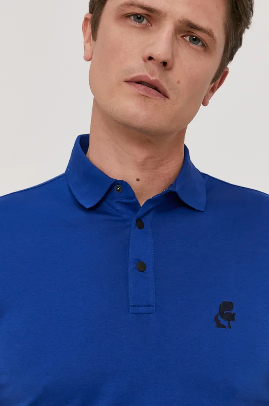modrá Polo tričko Karl Lagerfeld