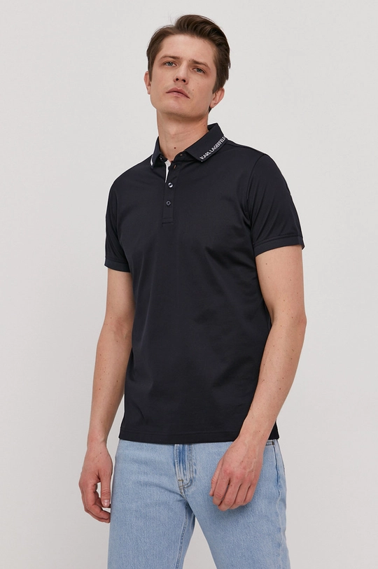 granatowy Karl Lagerfeld Polo 511200.745003 Męski