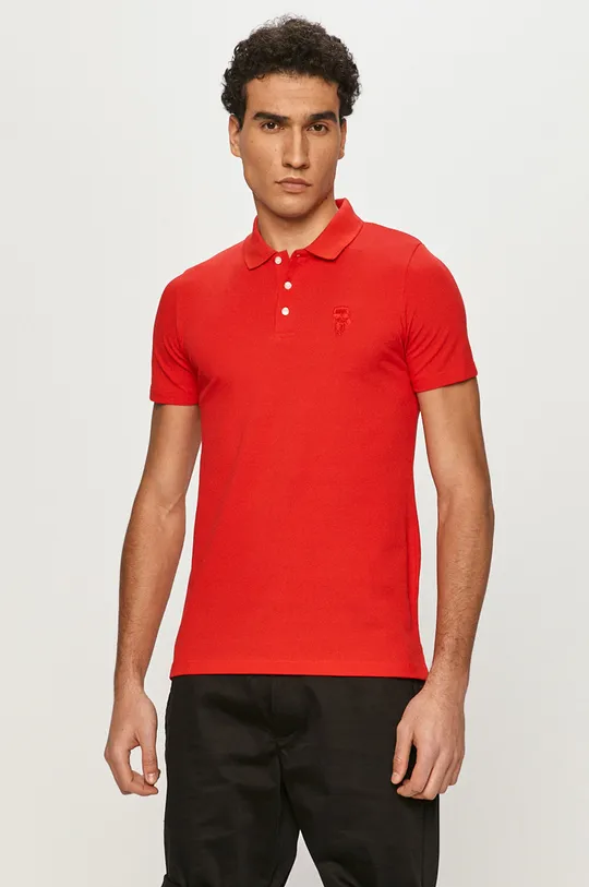 Polo tričko Karl Lagerfeld červená