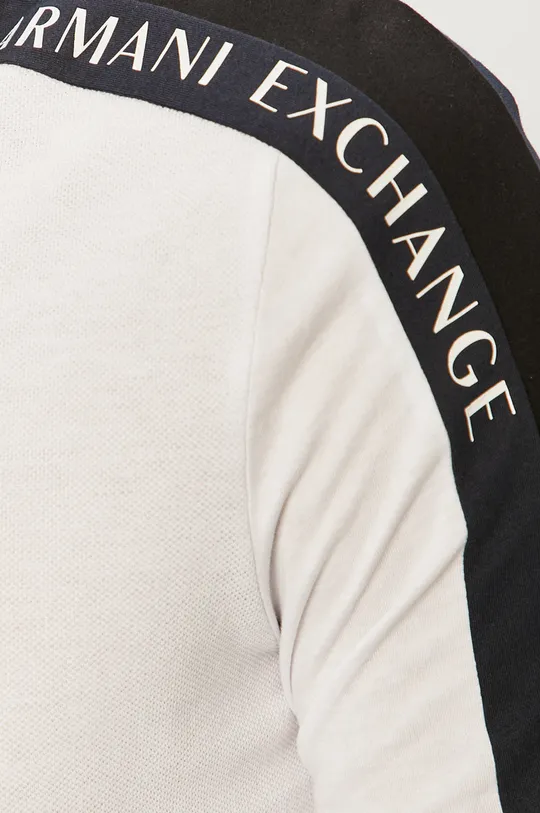 biela Armani Exchange - Tričko s dlhým rukávom