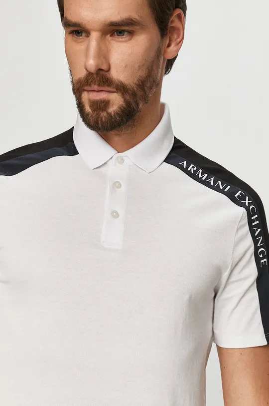 biela Armani Exchange - Polo tričko