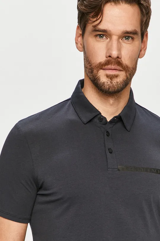 granatowy Armani Exchange - Polo 3KZFHA.ZJE6Z Męski