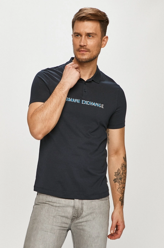 tmavomodrá Armani Exchange - Polo tričko