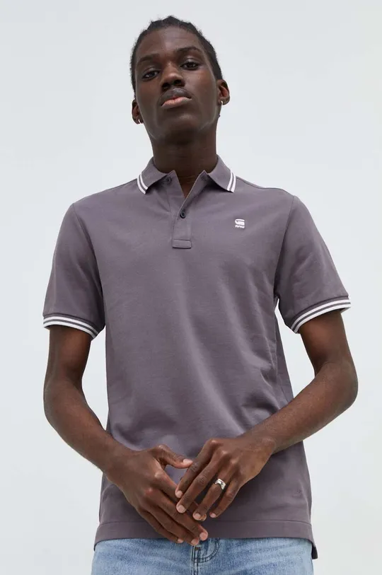 fioletowy G-Star Raw polo Męski