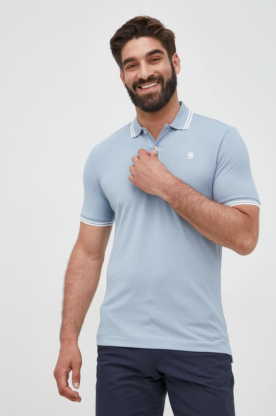 niebieski G-Star Raw - Polo D17127.5864 Męski