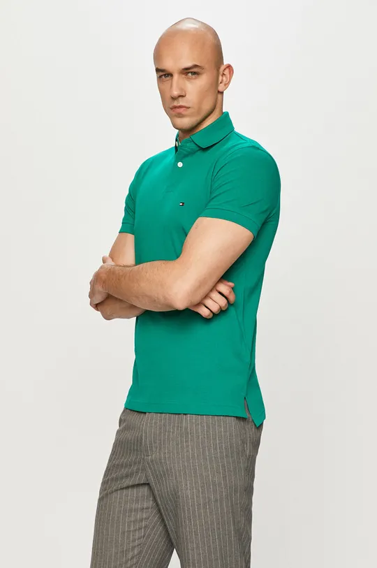 zelená Tommy Hilfiger - Polo tričko Pánsky